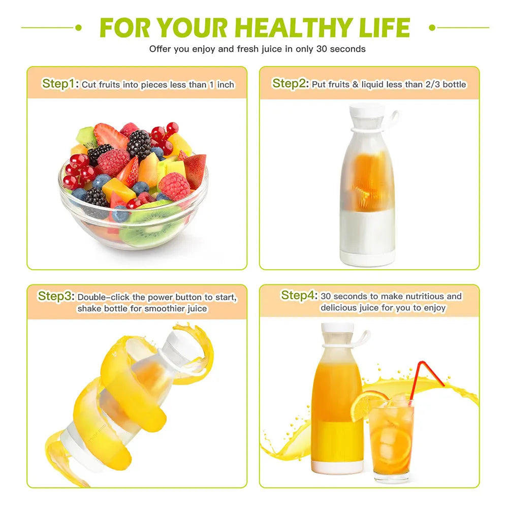 VASO LICUADORA PORTATIL MINI JUICE 420ML