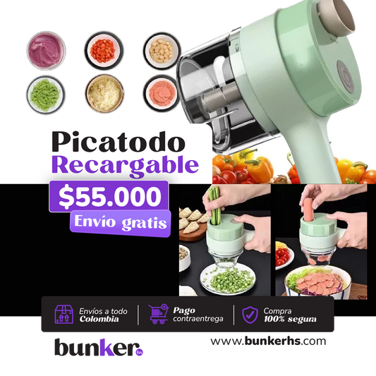 Picatodo cocina portátil recargable