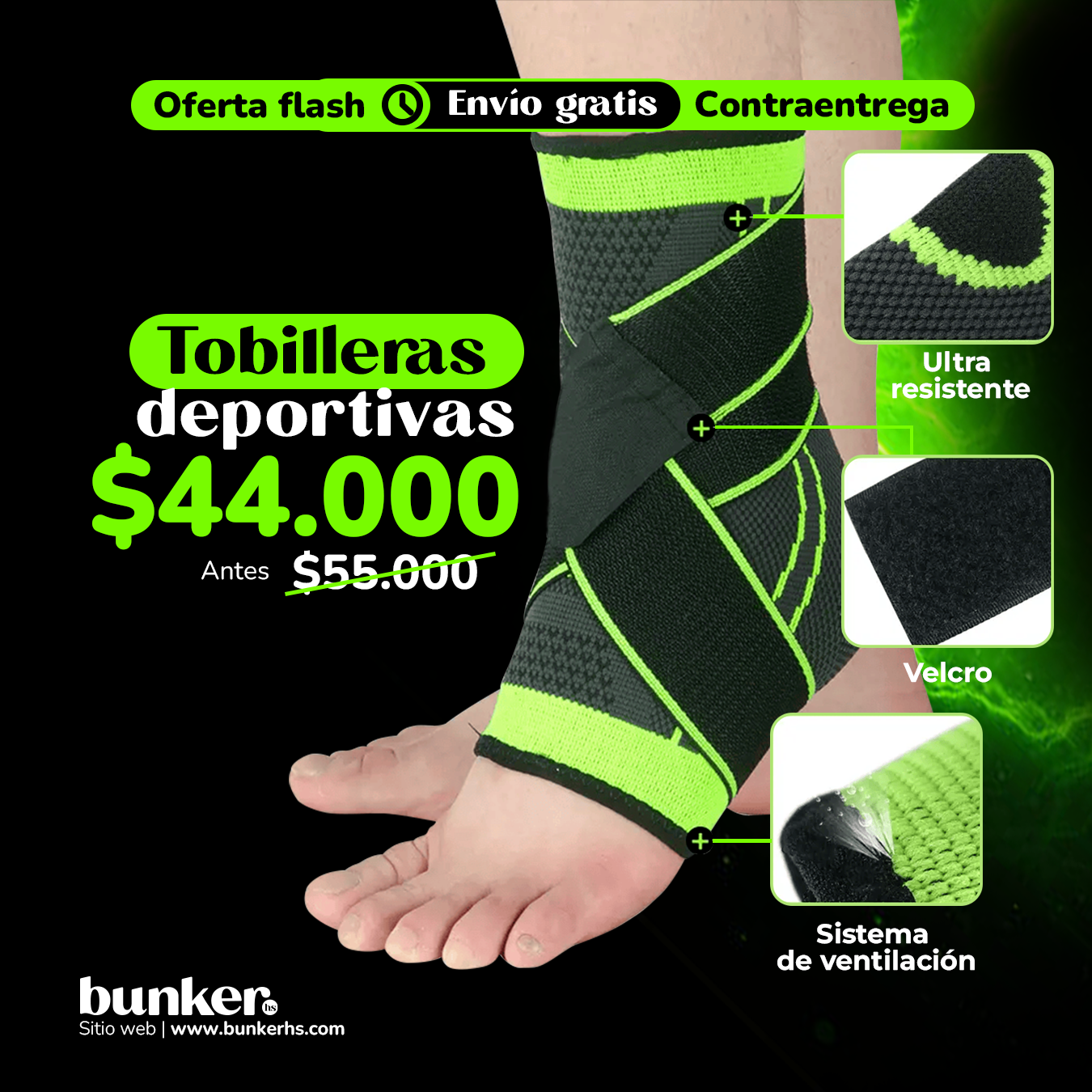 Tobillera Ajustable – Protección, Estabilidad y Alivio en un Solo Paso